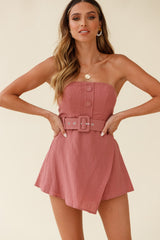 Erika Bandeau Skort Romper Brown