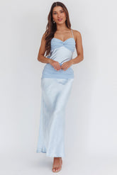 Arizona Sunset Criss-Cross Bow Back Dress Blue