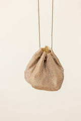 Own The Night Diamante Mesh Bag Gold
