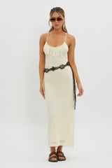 Midwest Fringe Boho Belt Brown