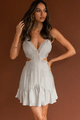 Santorini Sunset Cami Strap Cut-Out Dress Avocado