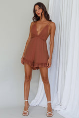 Providence Strappy Back Romper Rose