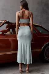 Mamacita Pleated Bust Midi Dress Midnight Sage