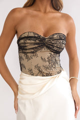 Valoria Lace Bodice Maxi Dress Oyster