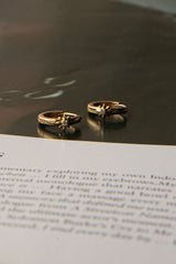 Starlight Diamante Hoop Earrings Gold