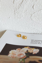 Symphony Woven Open Hoop Earrings Gold