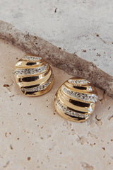 Jada Irregular Textured Earrings Gold/Silver