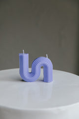 Golden Days S-Shape Geometric Aromatherapy Candle Lavender