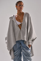 CREW LOVER OVERSIZED ZIP UP SWEATSHIRT