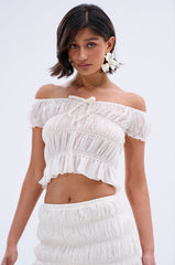 FLIRT WITH ME OFF THE SHOULDER BLOUSE