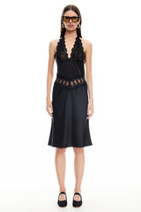 LIONESS Solana Midi Dress Onyx