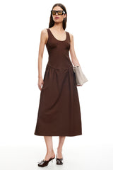 LIONESS Luna Rosa Maxi Dress Chocolate