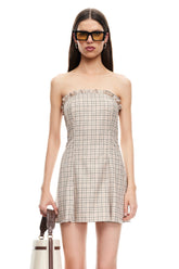 LIONESS Nautica Mini Dress Almond Plaid