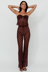 Irie Strapless Lace Top Brown
