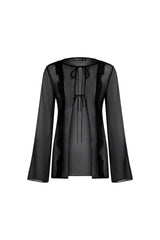 LIONESS Barely There Tie Top Onyx