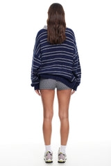 LIONESS Rising Sun Jersey Sweater Navy