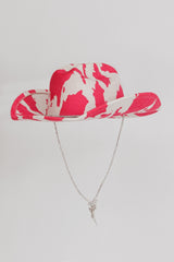 Tucson Cowboy Hat Cow Print Pink