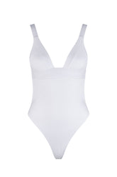 VDM The Label Olivia White Rib One-Piece Swimsuit