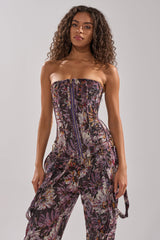 ABOVE THE MIDDLE FLORAL CORSET
