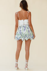 Promise Keeper String-Tie Shoulder Lace Crop Top White