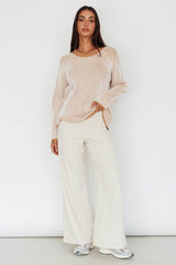 Trafalgur Ribbed Knit Sweater Camel