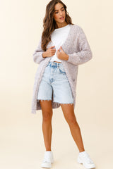 Johanna Long Sleeve Pocket Cardigan Mottled Pink