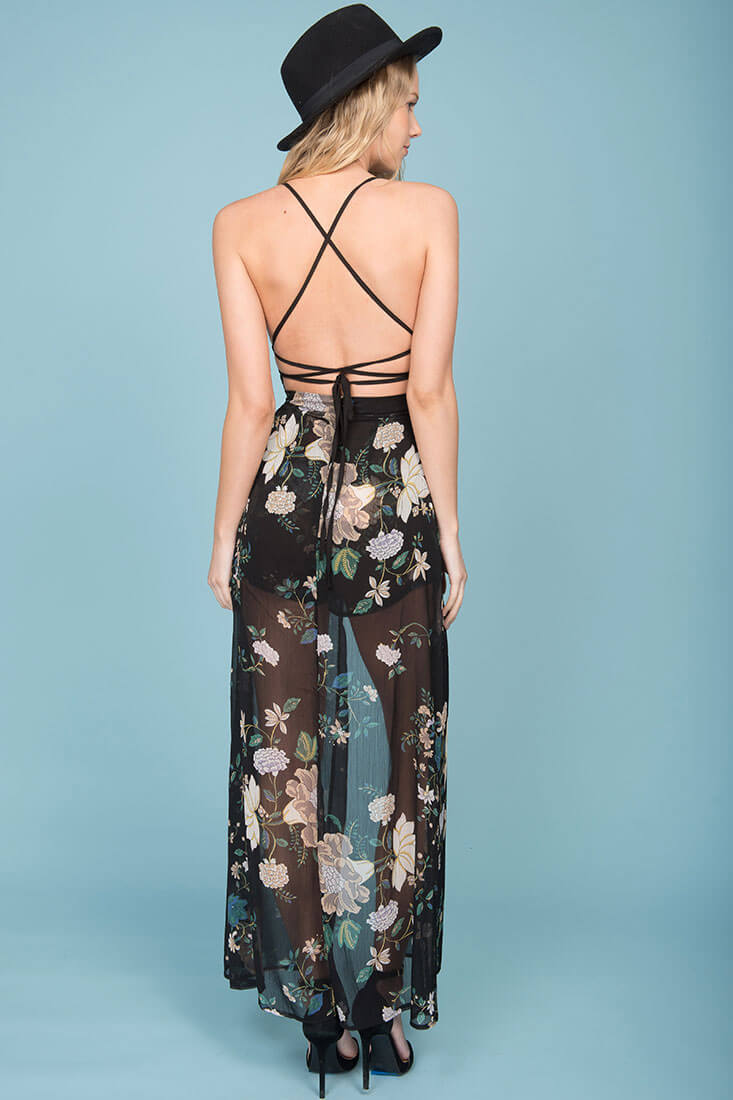 Savanah Maxi Romper Black