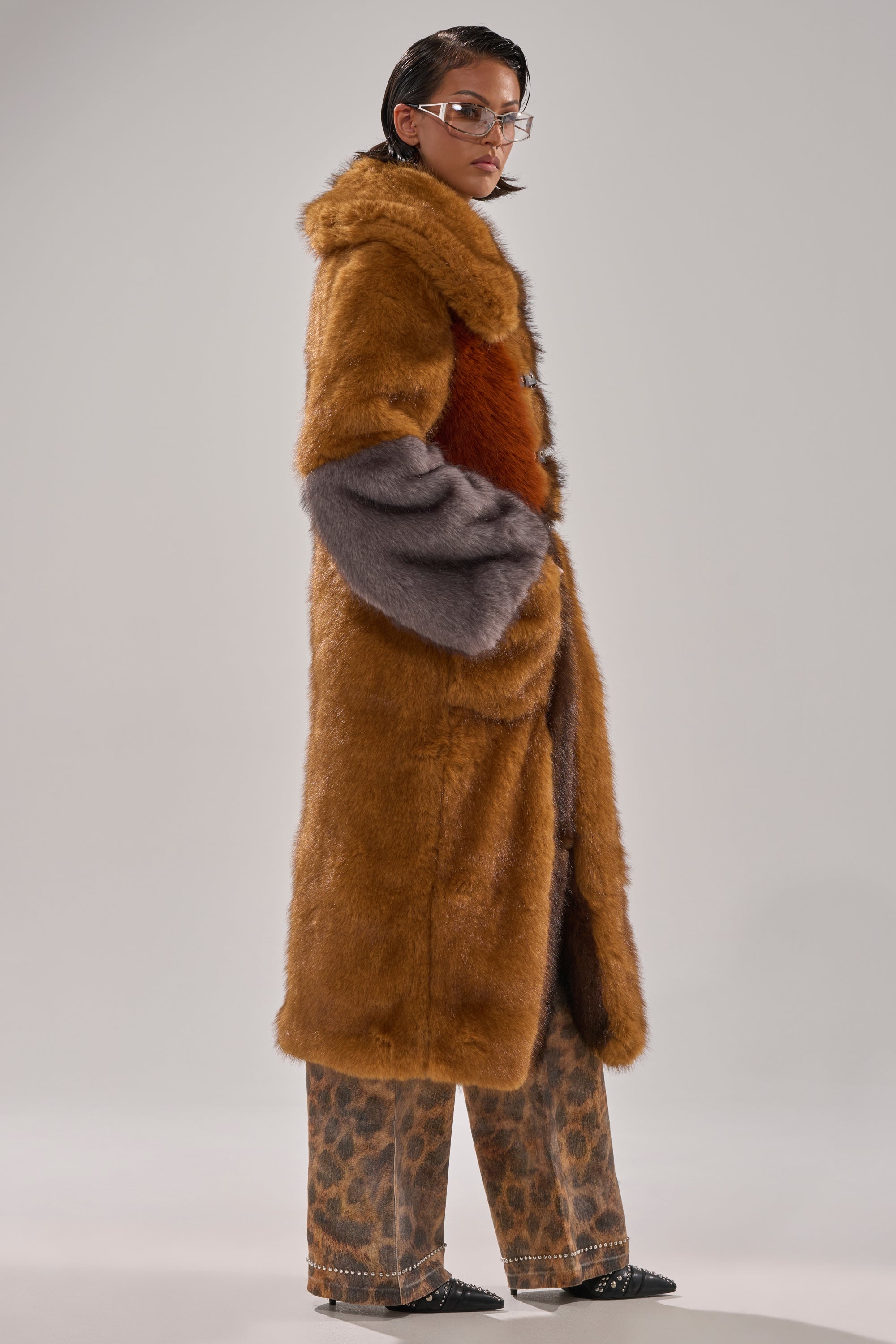 WILD CARD PATCHWORK FAUX FUR