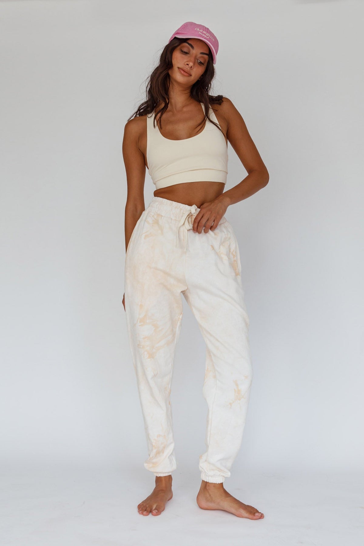 Serene Racerback Crop Top Sand