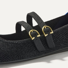 The ReVelvet™ Double Buckle Mary Jane - ReVelvet™ Black