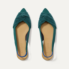 The Twist Point Slingback - Everglade