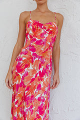 Golden Sands Cami Strap Maxi Dress Floral Red