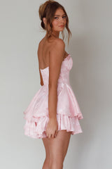 Paris Muse Gathered Bust Romper Pink