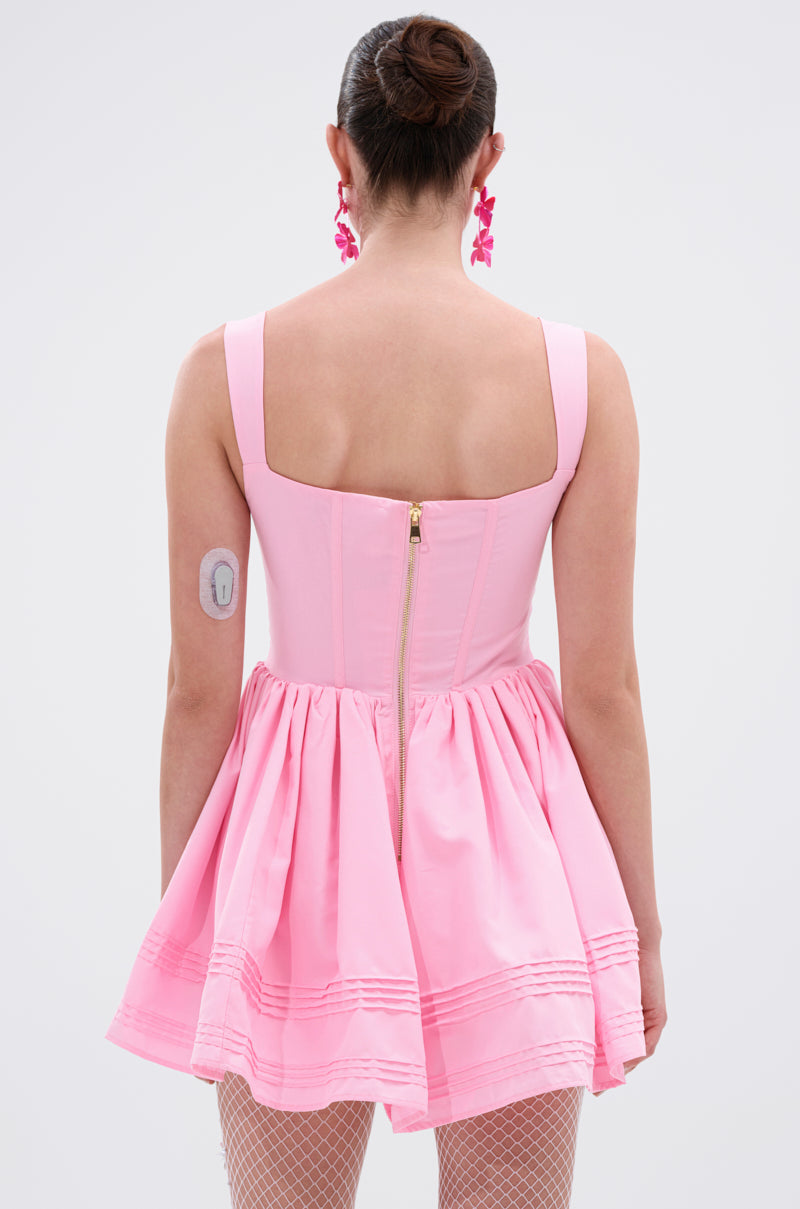 ISSA LOOK MINI DRESS IN PINK