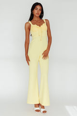 Ti Amo Lace Bust Jumpsuit Yellow