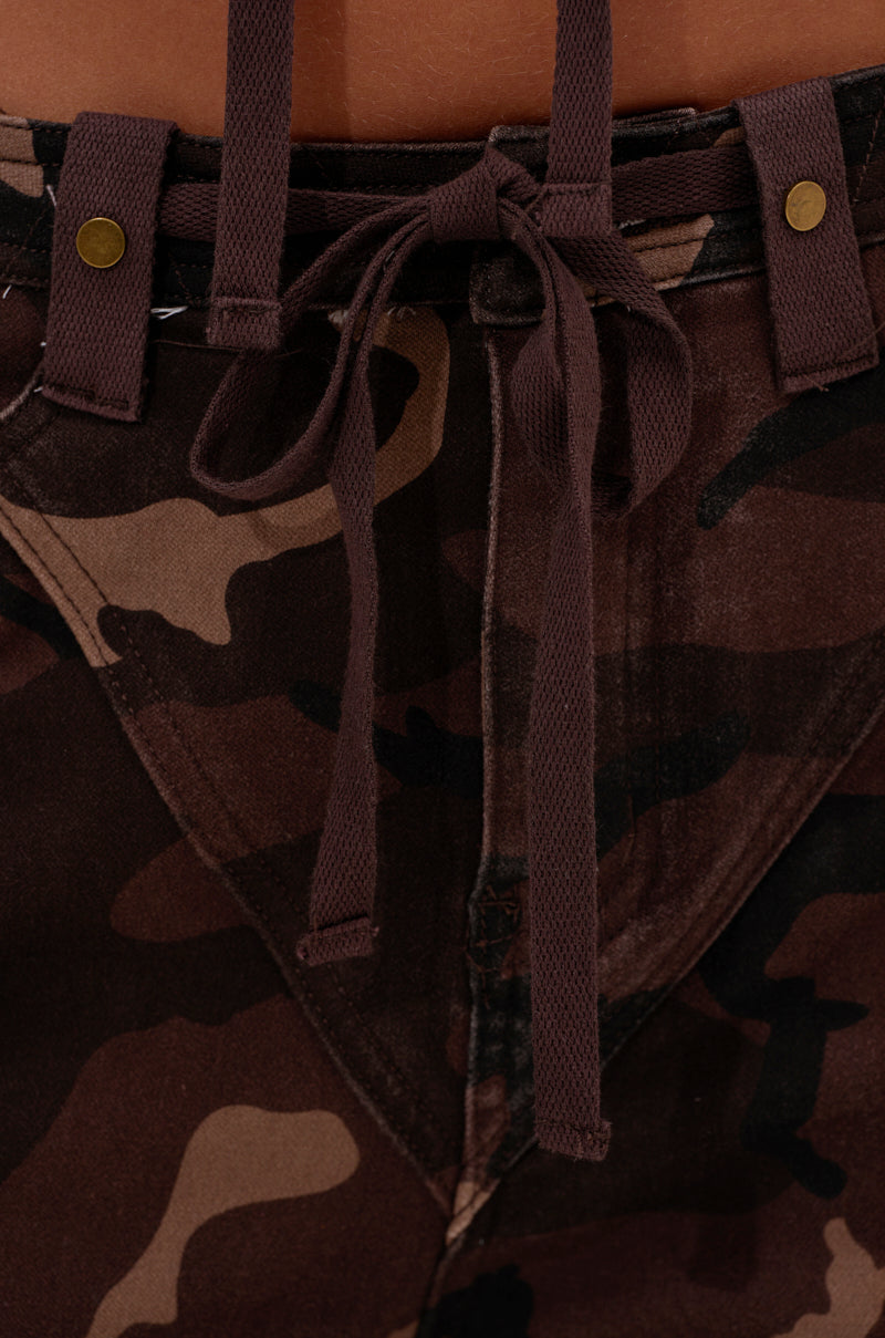 CANT SEE ME BROWN CAMP CARGO JOGGER