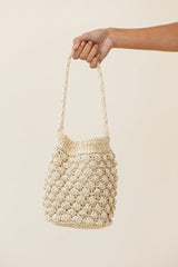 Laguna Crochet Bucket Bag Natural