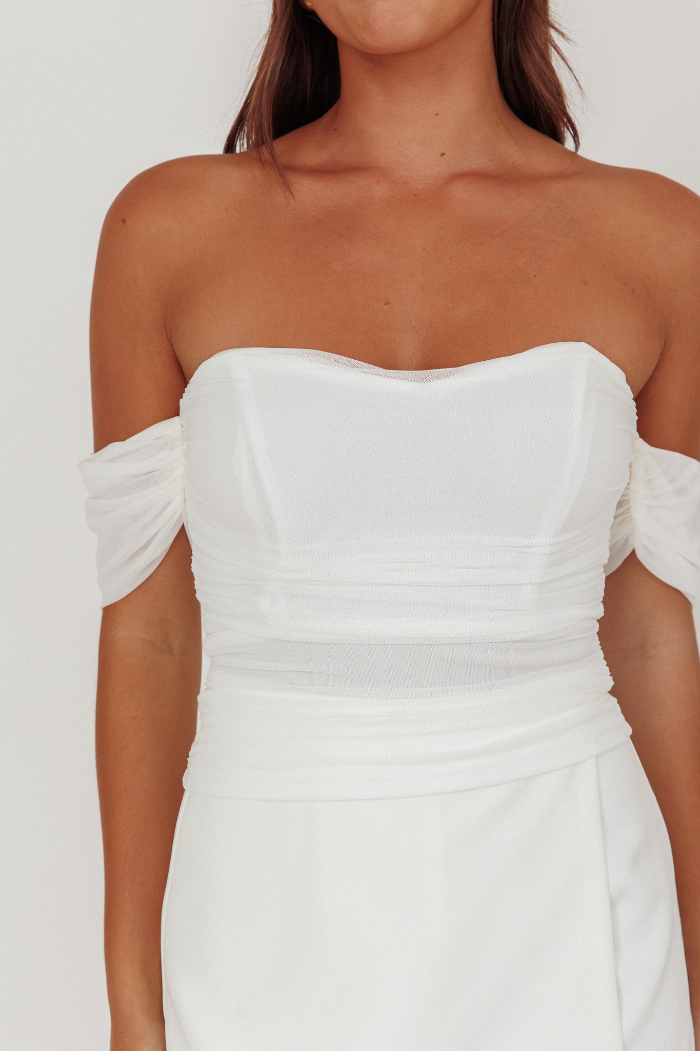Melonie Off-Shoulder Top White