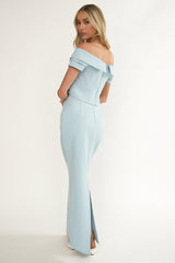 Maelie Column Maxi Skirt Blue