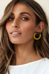 Mozambique Geometric Earrings Yellow