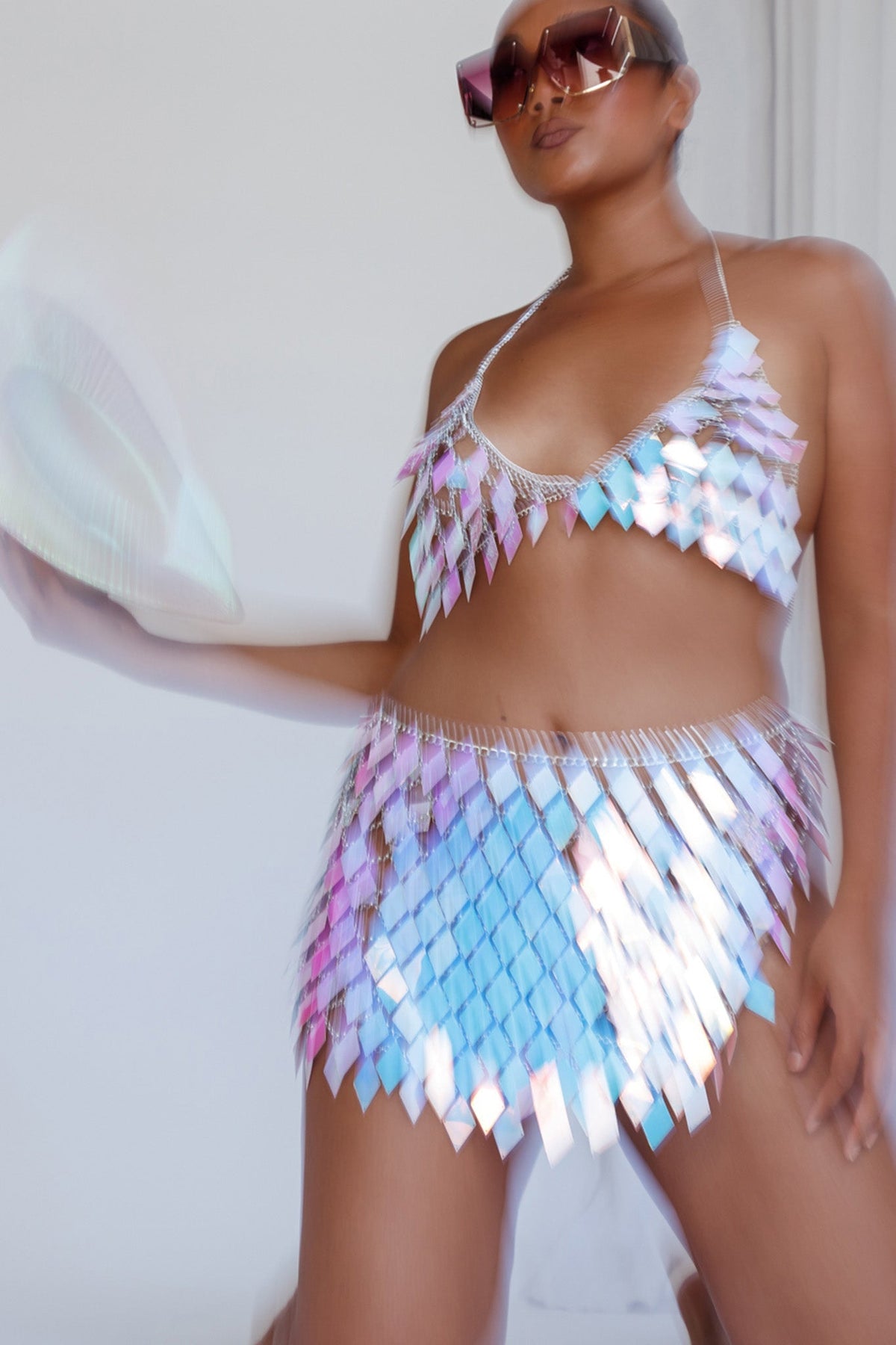River Festival Shiny Sequins Top (Top Only)