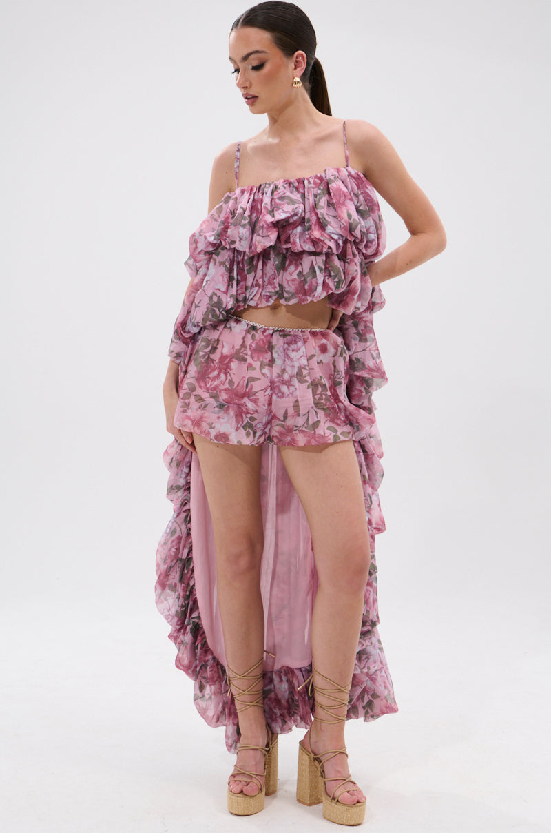 REVERENT FLORAL BLOOMER SHORTS