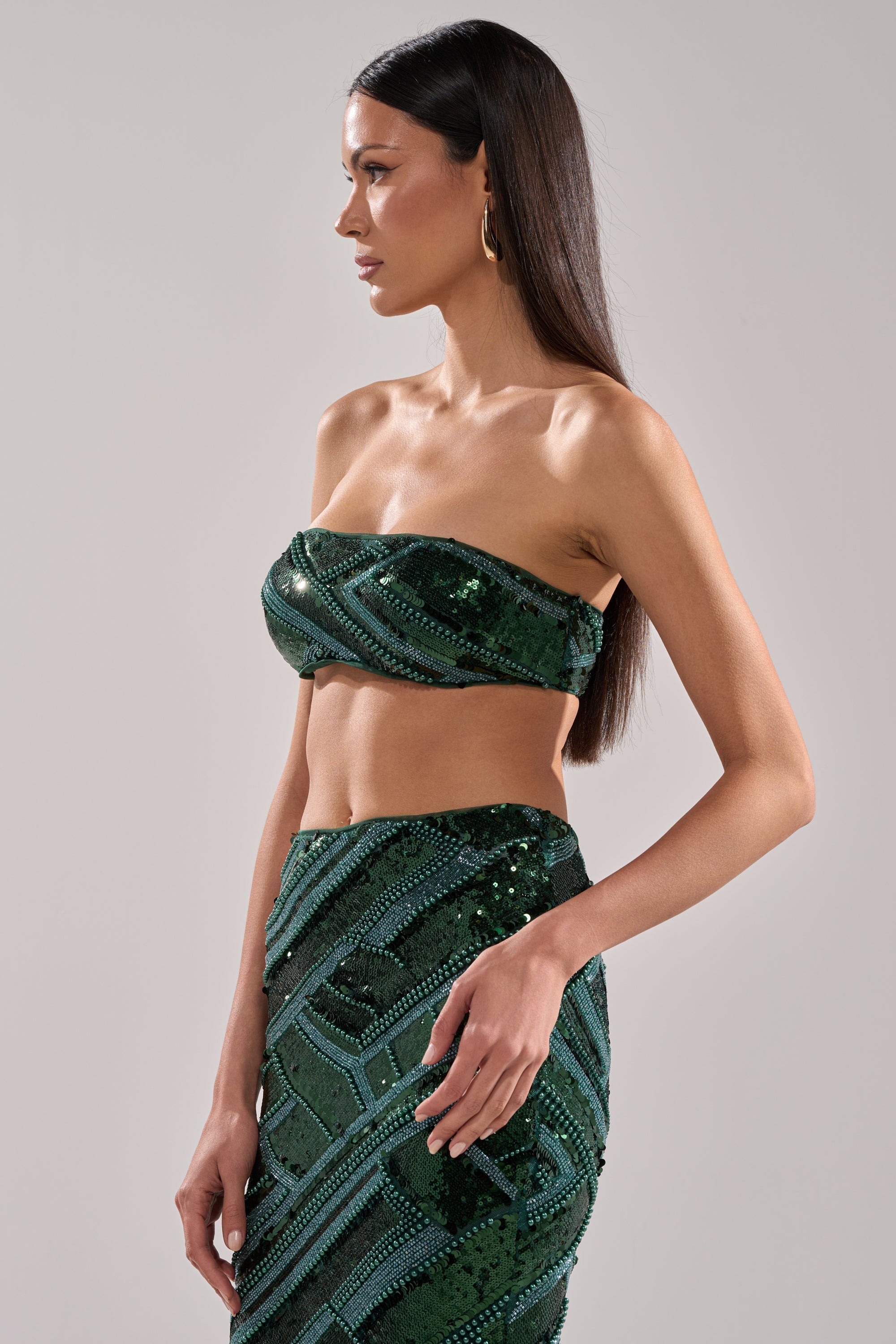 HOTTEST GIRL IN THE CLUB SEQUIN BANDEAU