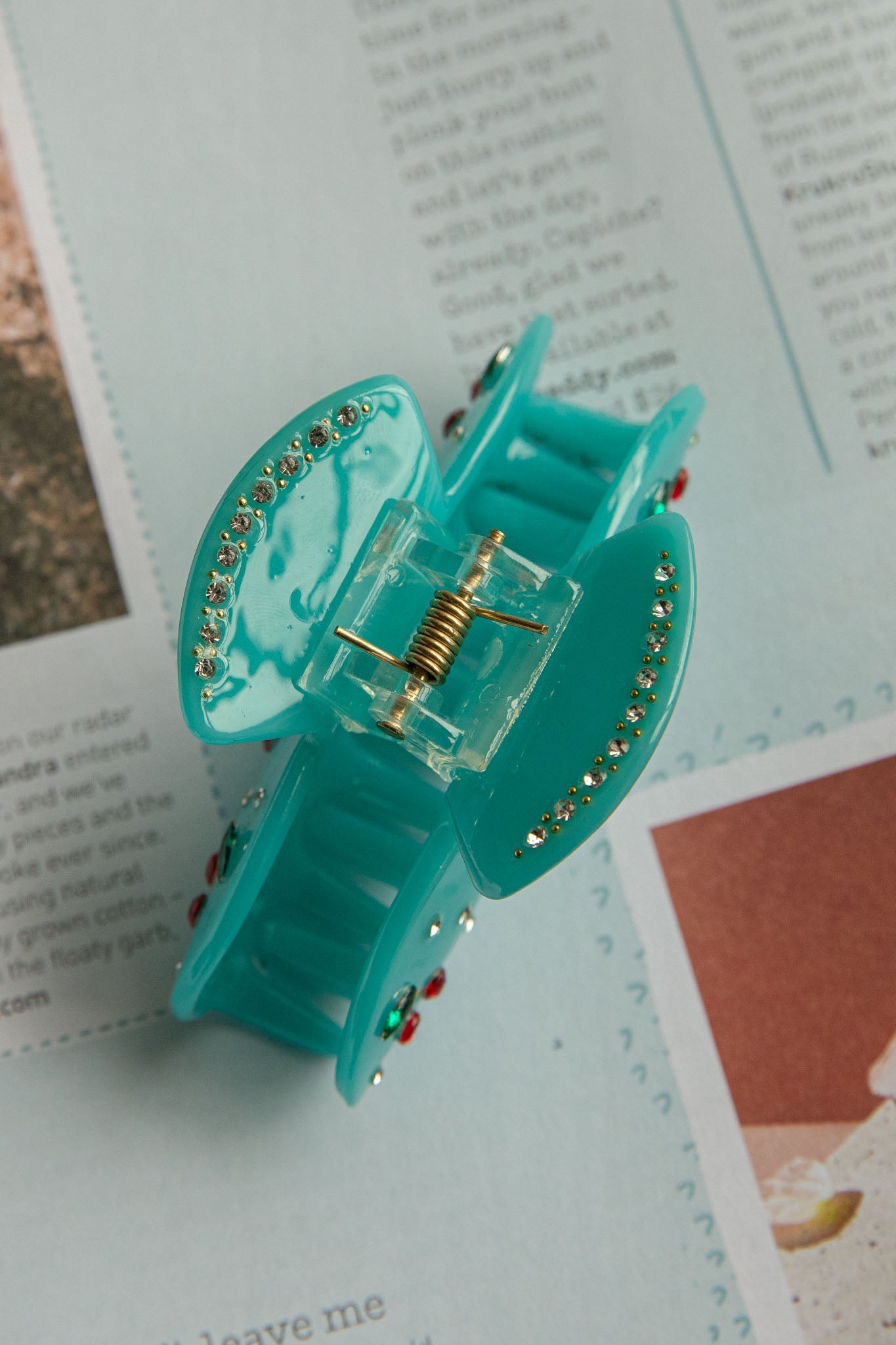 Cherry Pie Hair Clip Blue