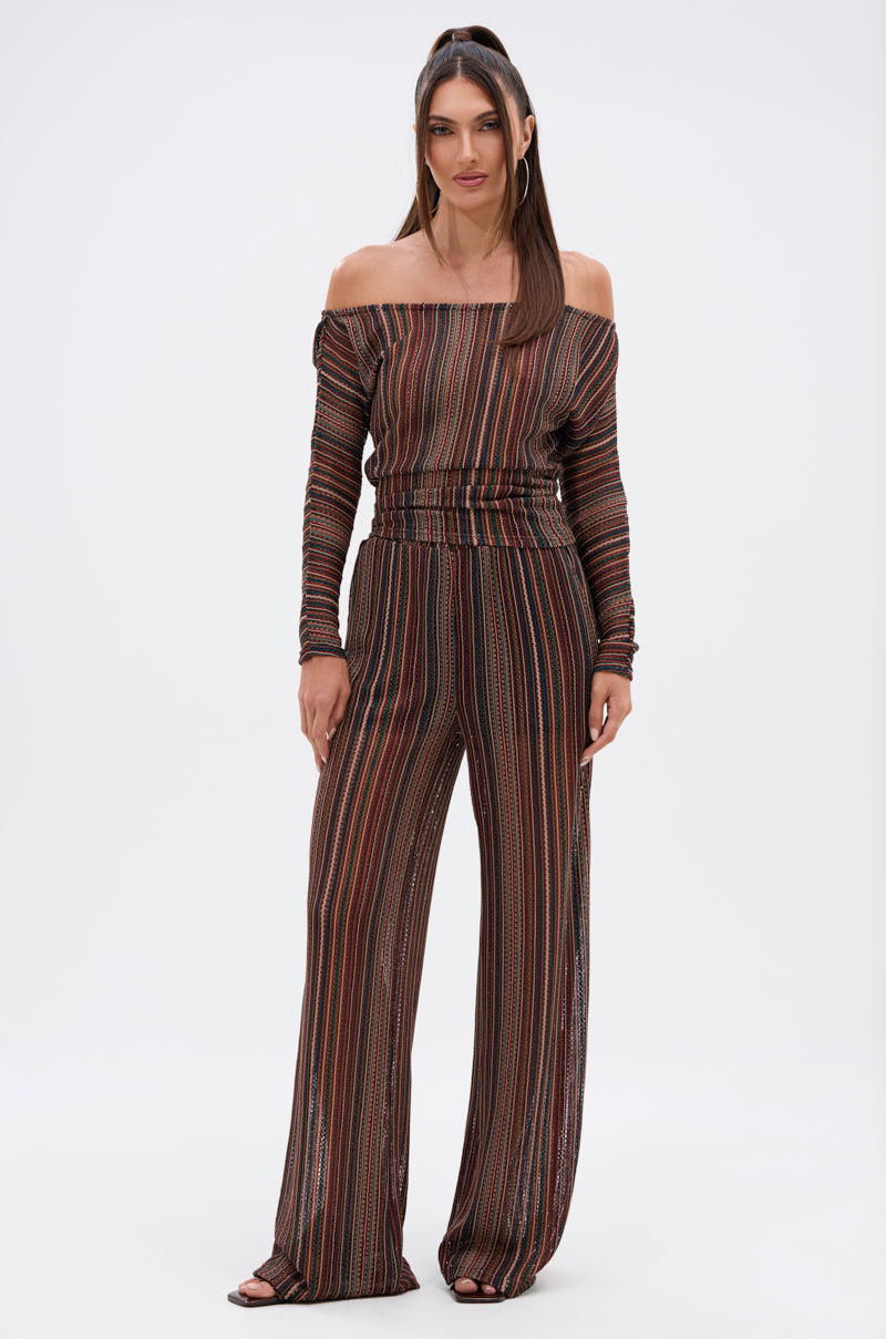 CANDICE STRIPE OFF THE SHOULDER BLOUSE
