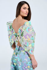 ALL THE RAVE FLORAL BOW TOP