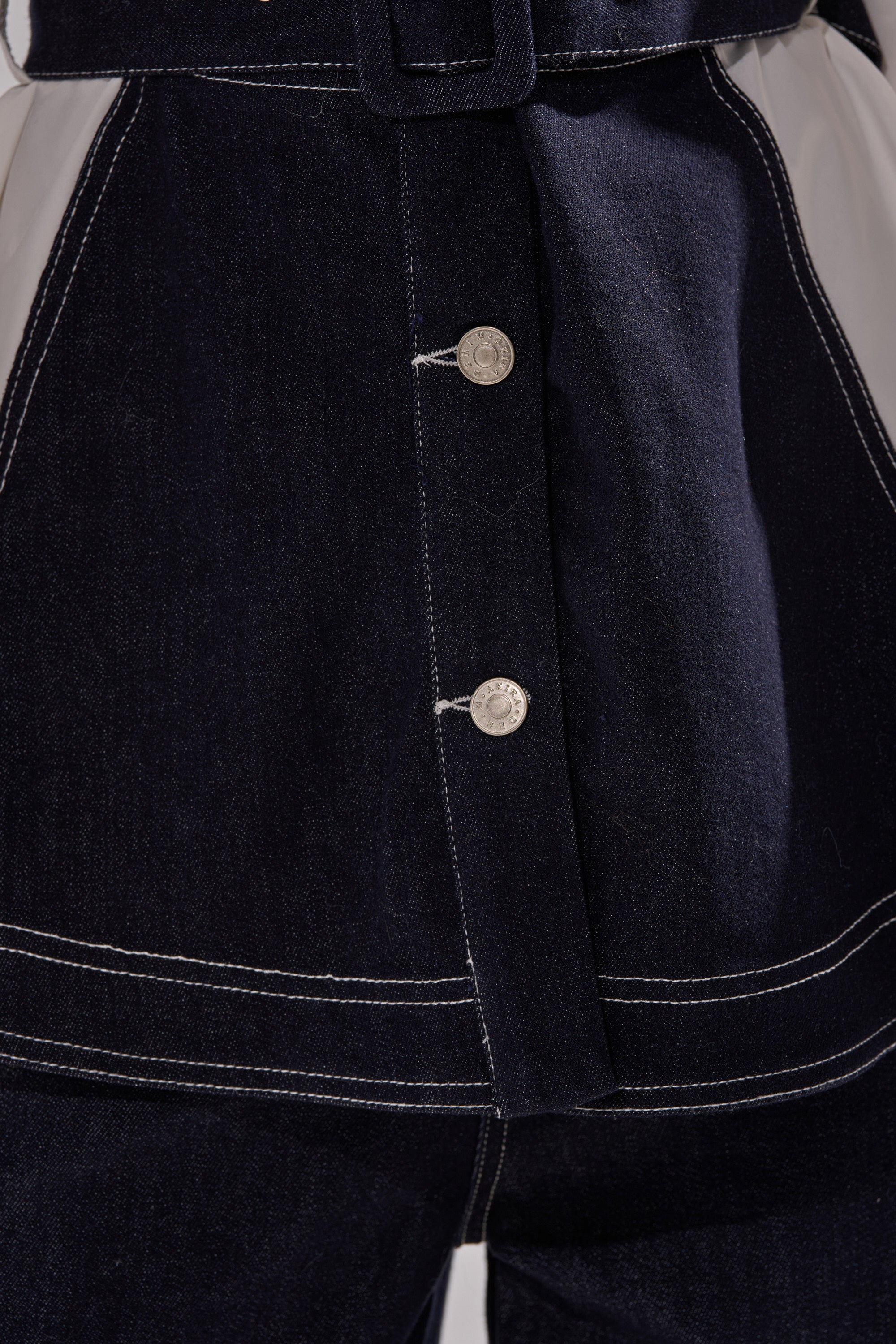 DIANA DENIM AND POPLIN BUTTON DOWN