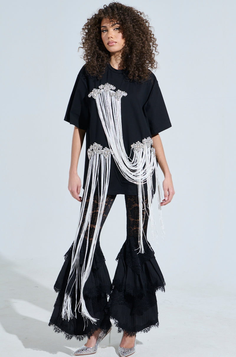 FRINGE DRAPED TOP