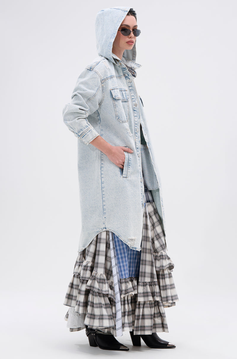 ZOEY HOODED DENIM JACKET