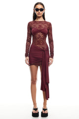 LIONESS Midnight Mini Dress Garnet
